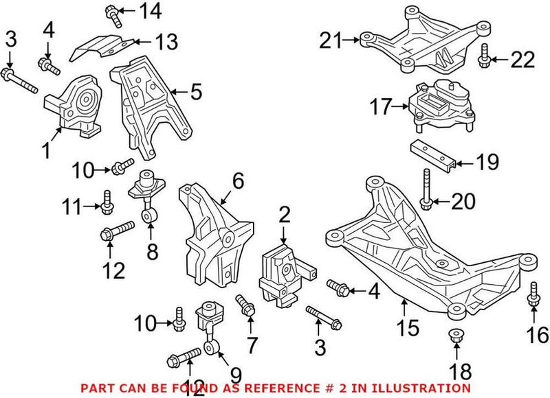 Genuine VW/Audi Engine Mount – Driver Side 4M0199371FC