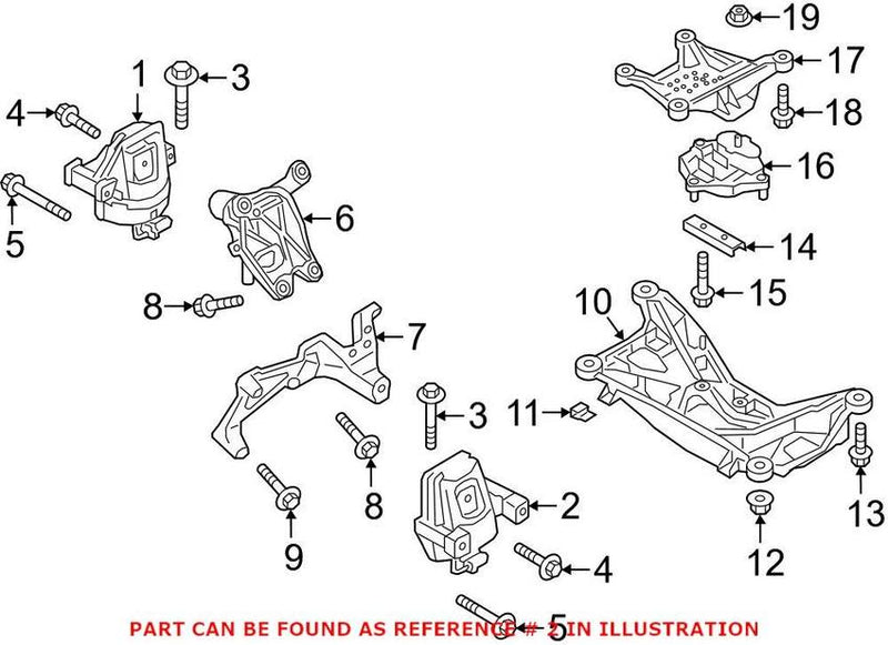 Genuine VW/Audi Engine Mount – Driver Side 4M0199371FG
