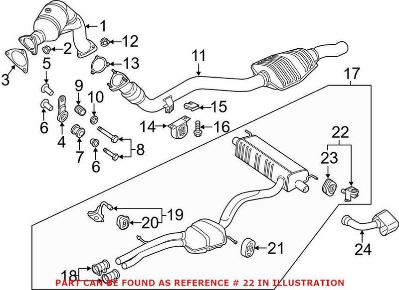 Genuine VW/Audi Exhaust System Hanger 4M0253144E