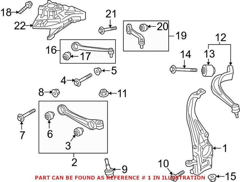 Genuine VW/Audi Steering Knuckle – Driver Side 4M0407253J