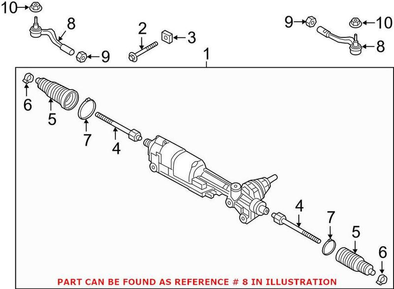 Genuine VW/Audi Steering Tie Rod End – Passenger Side Outer 4M0423812D