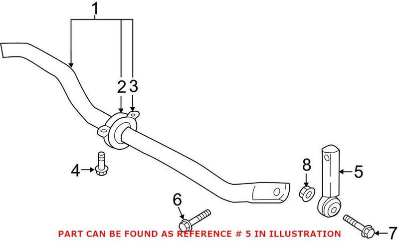 Genuine VW/Audi Suspension Stabilizer Bar Link – Rear 4M0505465D
