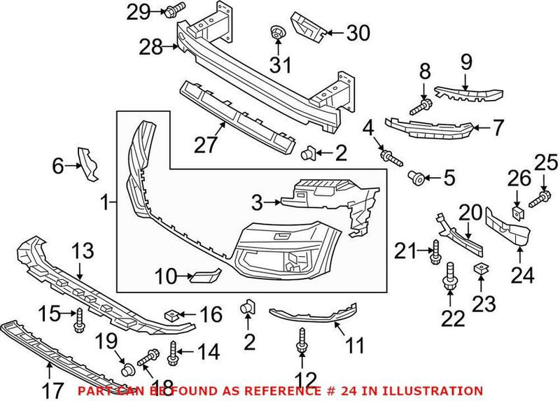 Genuine VW/Audi Mud Guard – Front Passenger Side 4M0807548D
