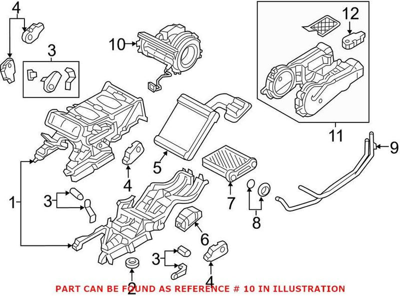 Genuine VW/Audi HVAC Blower Motor – Rear 4M0820024