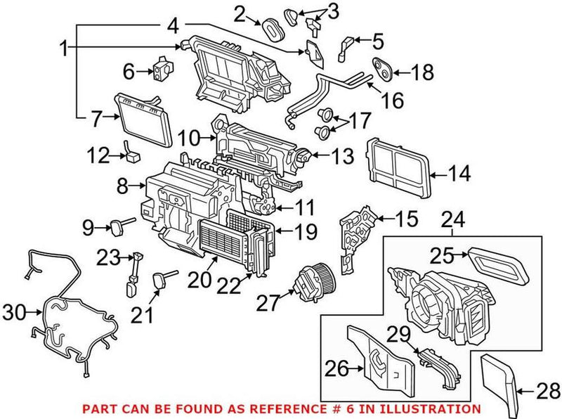 Genuine VW/Audi A/C Expansion Valve – Front 4M0820679A