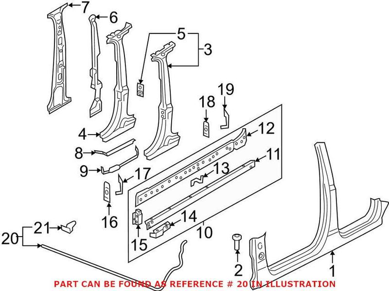 Genuine VW/Audi Door Seal – Driver Side 4M0839119D