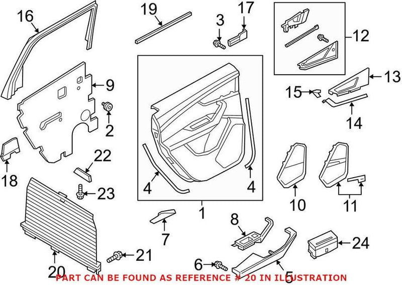 Genuine VW/Audi Door Glass Sunshade – Rear Driver Side 4M0861333DQBC
