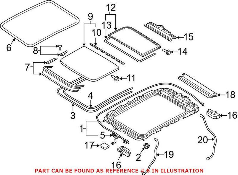 Genuine VW/Audi Sunroof Seal 4M0877459C – Genuine VW/Genuine VW/Audi