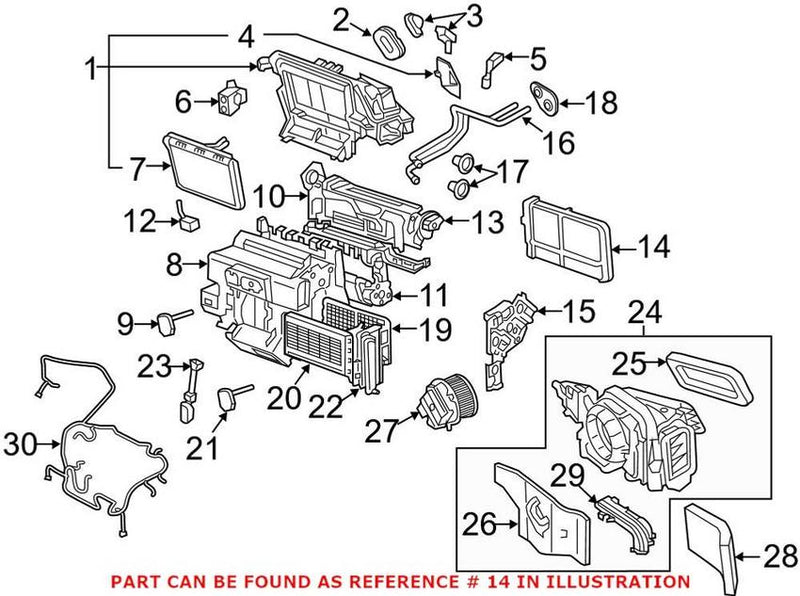 Genuine VW/Audi HVAC Heater Core 4M0898037C
