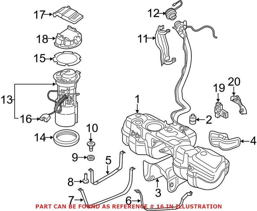 Genuine VW/Audi Fuel Sender and Hanger Assembly 4M0919671C