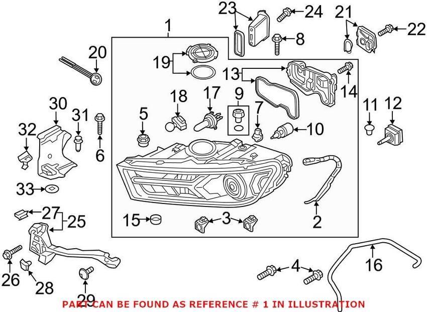 Genuine VW/Audi Headlight Assembly – Front Driver Side 4M0941043E