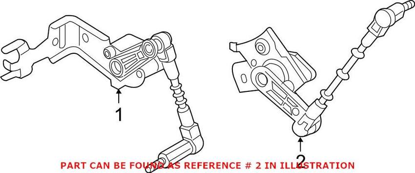 Genuine VW/Audi Headlight Level Sensor – Rear Driver Side 4M0941309H