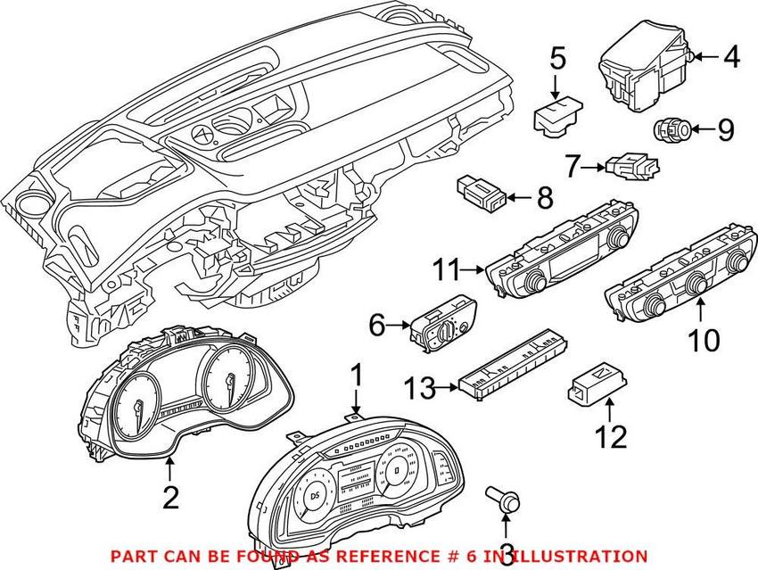 Genuine VW/Audi Headlight Switch 4M0941531AA5PR