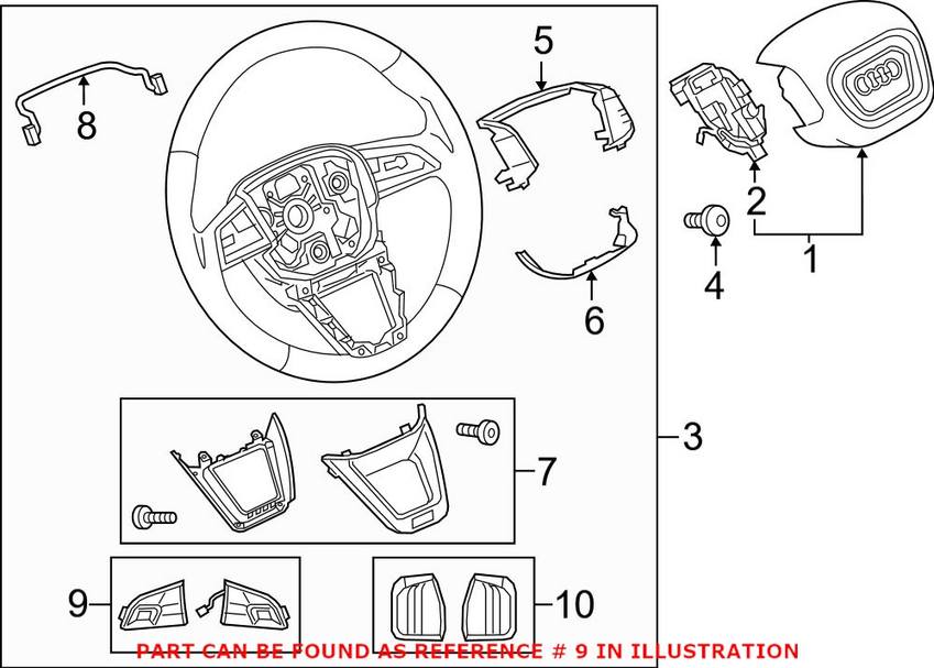 Genuine VW/Audi Combination Switch 4M0951523XHA – Genuine VW/Genuine VW/Audi