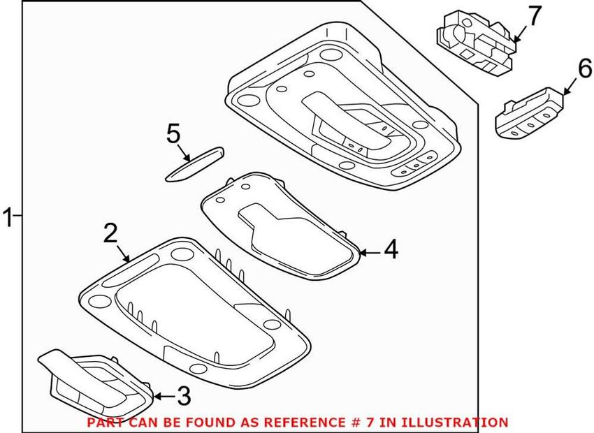 Genuine VW/Audi Sunroof Switch 4M0959613B6PS