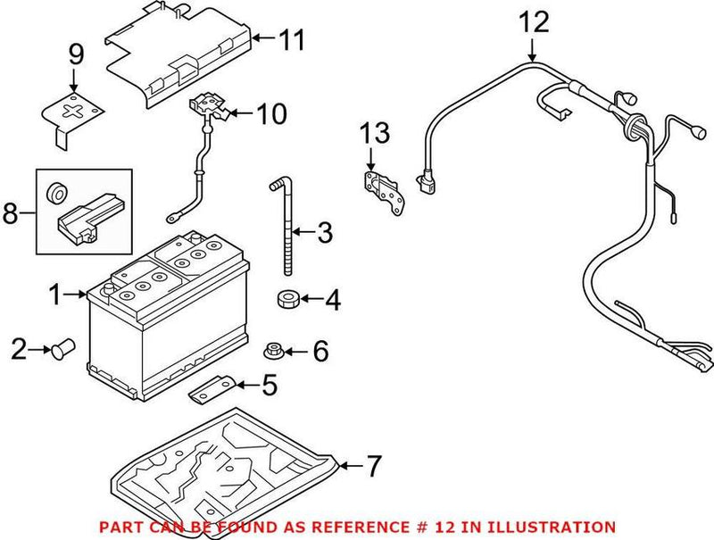 Genuine VW/Audi Battery Cable 4M0971225CB – Genuine VW/Genuine VW/Audi