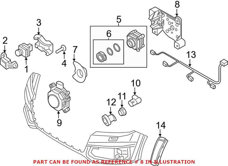 Genuine VW/Audi Night Vision Camera Bracket 4M0980561