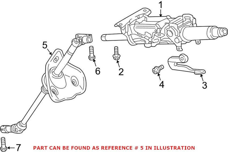 Genuine VW/Audi Steering Shaft 4M1419753C