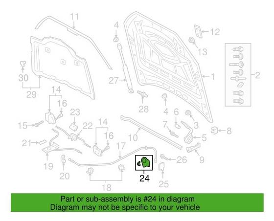 Genuine VW/Audi Hood Release Handle 4M1823533F4PK – Genuine VW/Genuine VW/Audi