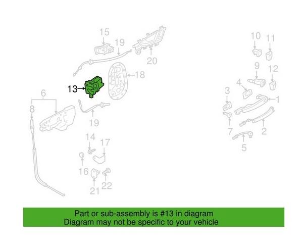 Genuine VW/Audi Door Latch Assembly – Front Driver Side 4M1837015G