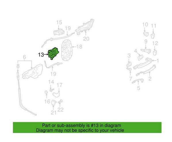 Genuine VW/Audi Door Lock Actuator Motor – Front Passenger Side 4M1837016E