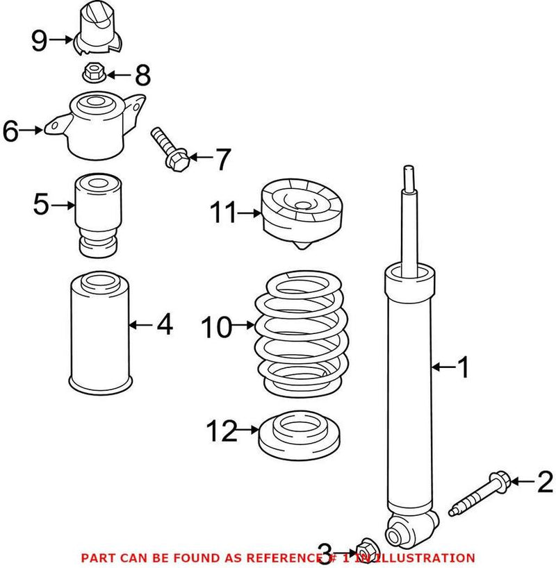 Genuine VW/Audi Shock Absorber – Rear