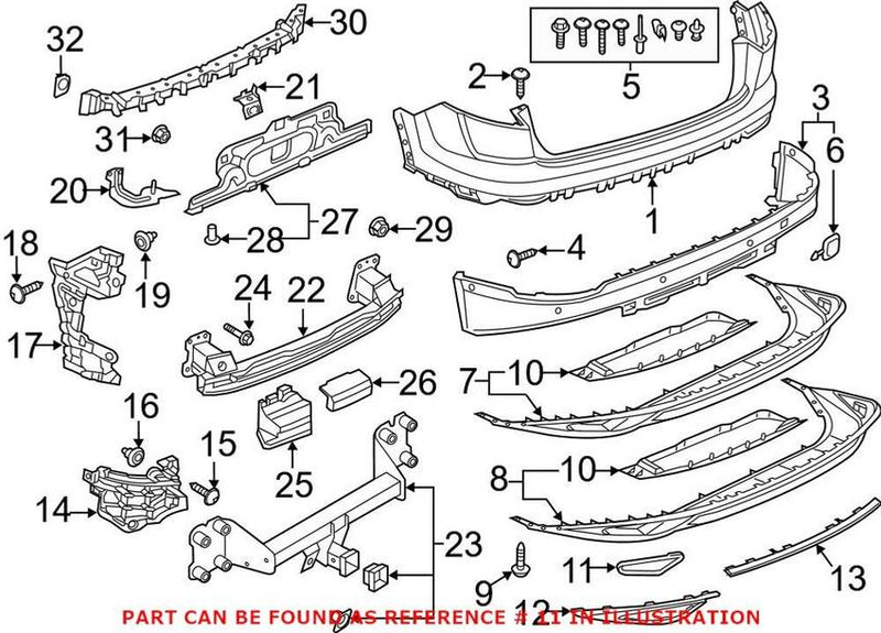 Bumper Cover Spacer Panel – Rear Passenger Side