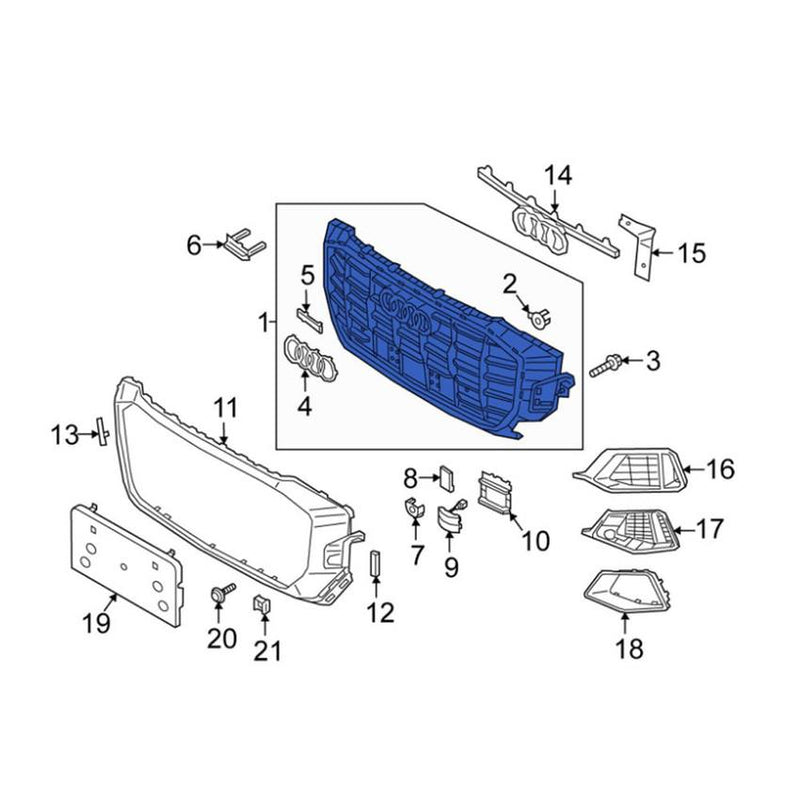 Grille – Front Upper (With Adaptive Cruise)