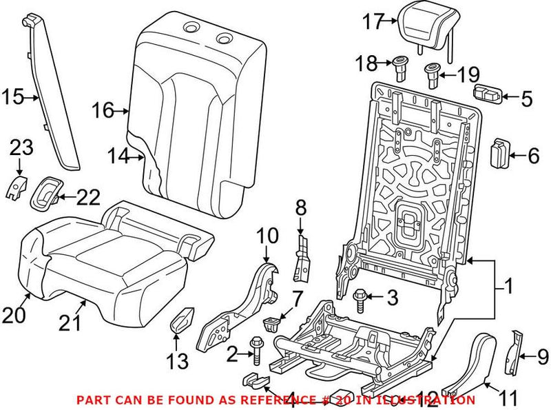 Seat Cushion Pad – Rear Pasenger Side