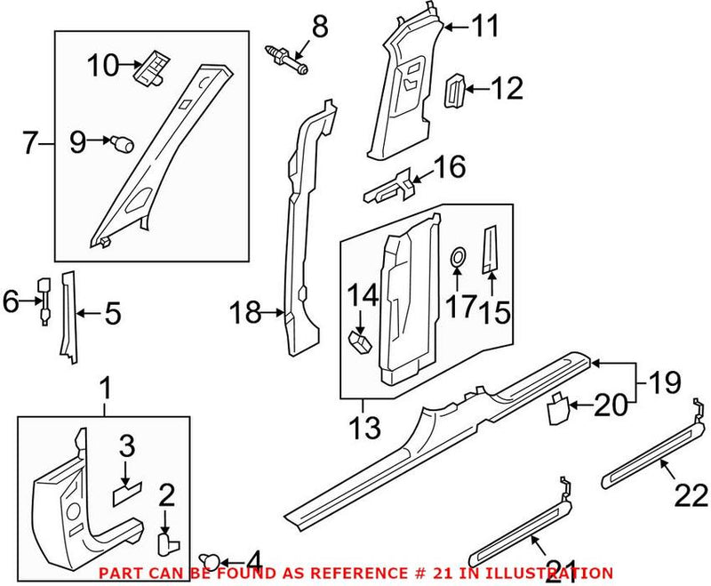 Door Trim Sill Plate Insert – Front Pasenger Side (Without Metal Insert) (Without illumination)