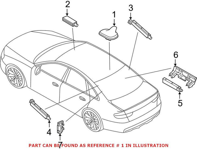 Genuine VW/Audi Radio Antenna Assembly