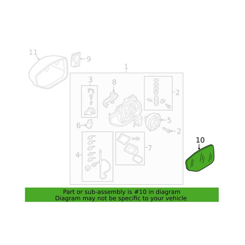 Door Mirror Glass – Driver Side