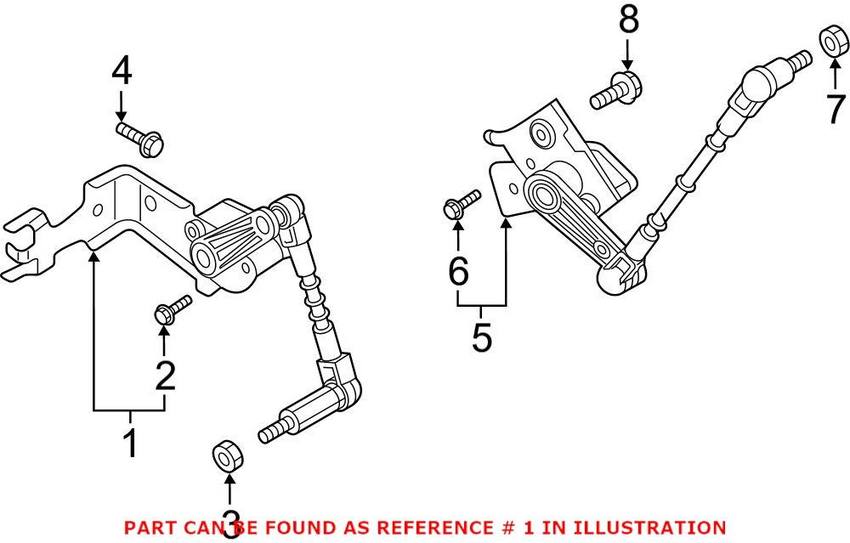 Genuine VW/Audi Headlight Level Sensor – Front Driver Side