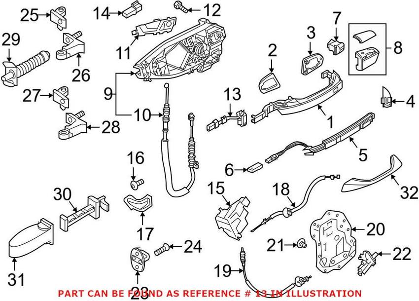 Genuine VW/Audi Courtesy Light – Front Passenger Side