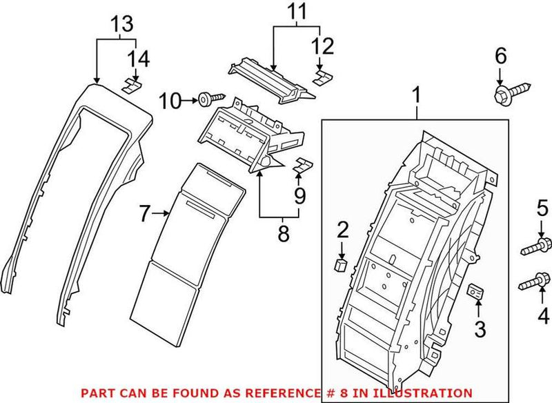 Genuine VW/Audi Console Compartment Bracket