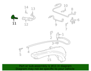 Genuine Porsche parts diagram