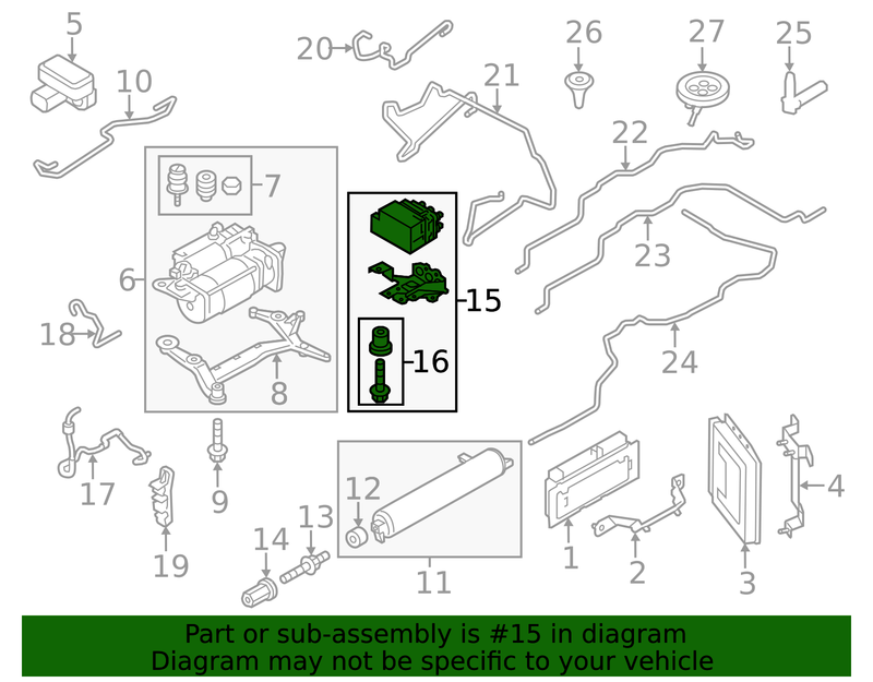 Genuine Porsche parts diagram