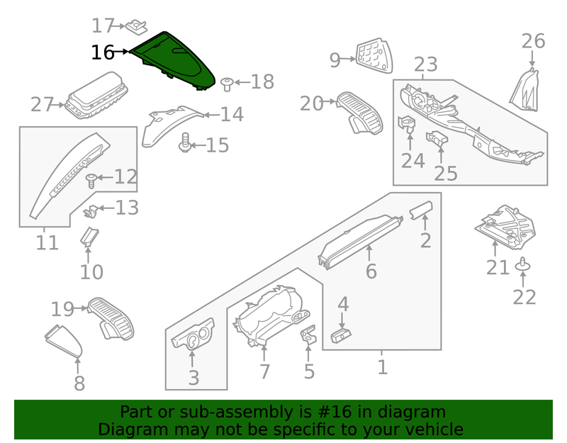 Genuine Porsche parts diagram