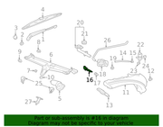 Genuine Porsche parts diagram