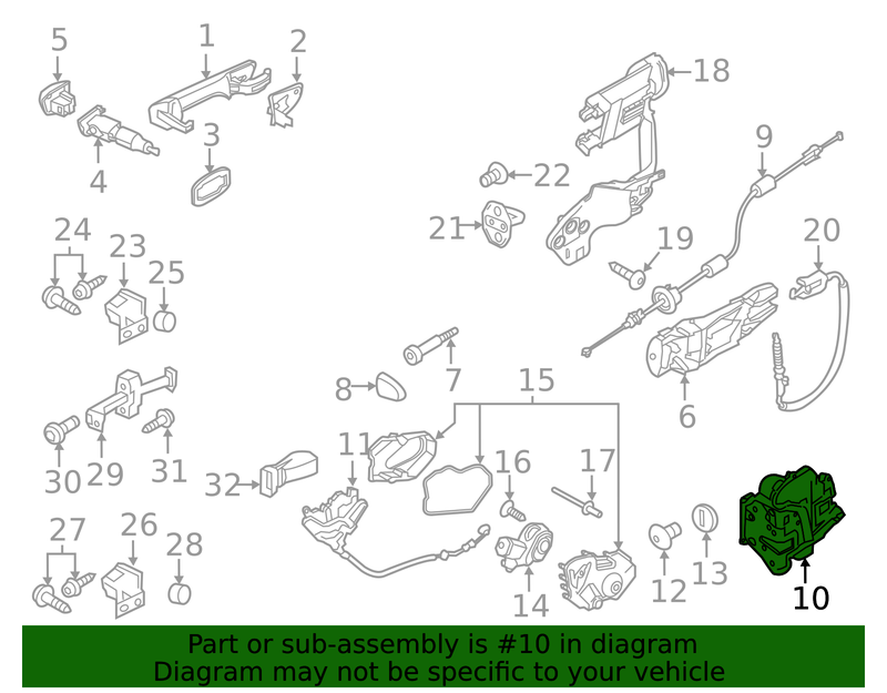 Genuine Porsche parts diagram