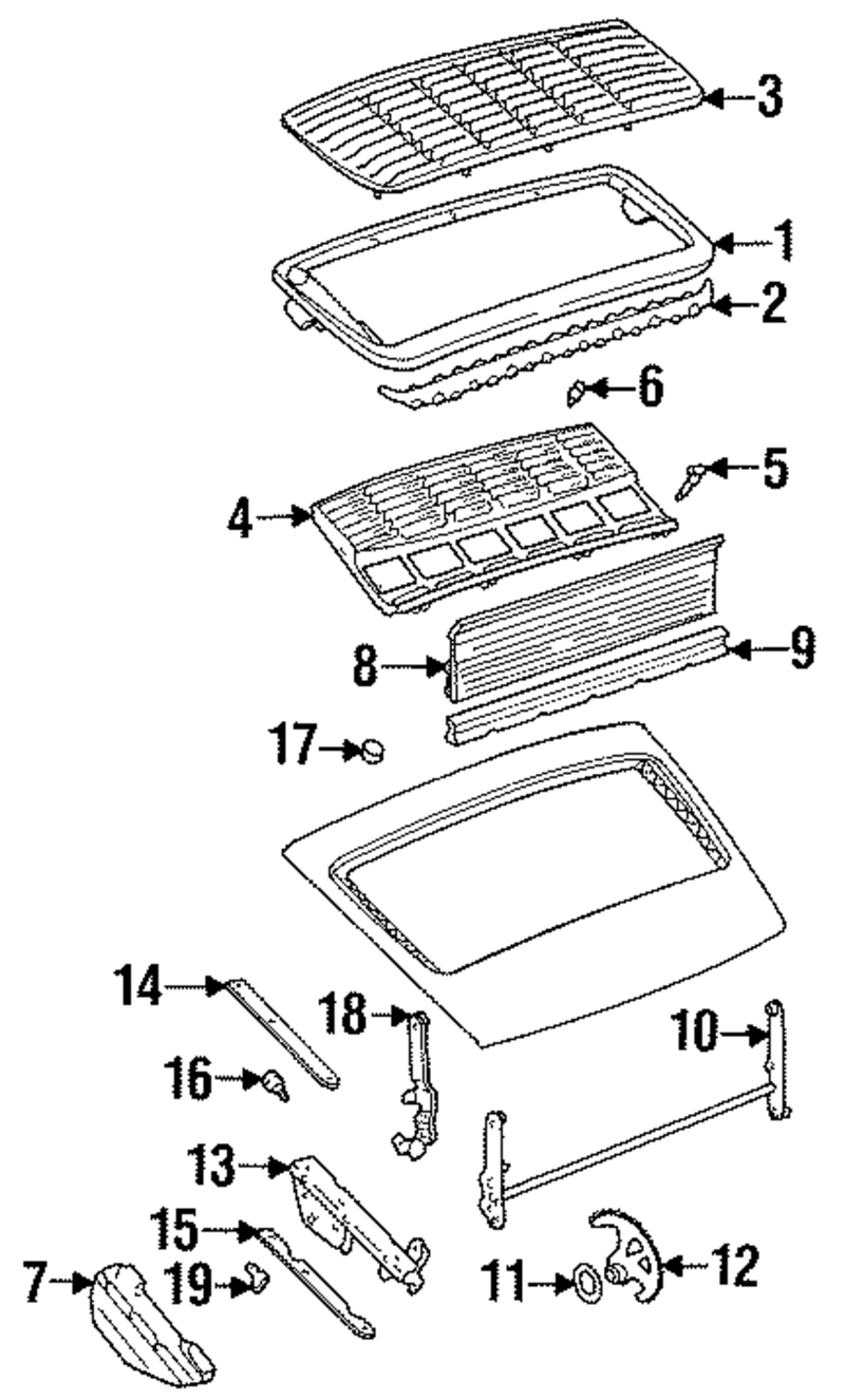 Genuine Porsche parts diagram