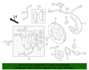 Genuine Porsche parts diagram