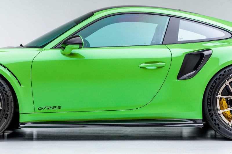 Vorsteiner GW9 Side Skirts Carbon Fiber PP 2x2 Glossy For Porsche 991 GT2 - POV2030