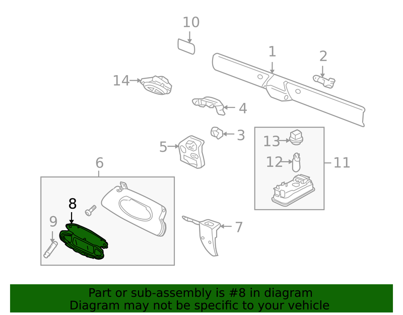 Genuine Porsche parts diagram