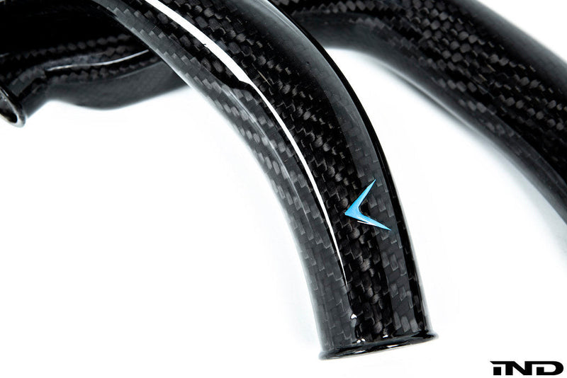Eventuri BMW F8X M2C M3 M4 S55 Black Carbon Charge Pipe Set - Gloss | EVE-S55-CF-CHG-G