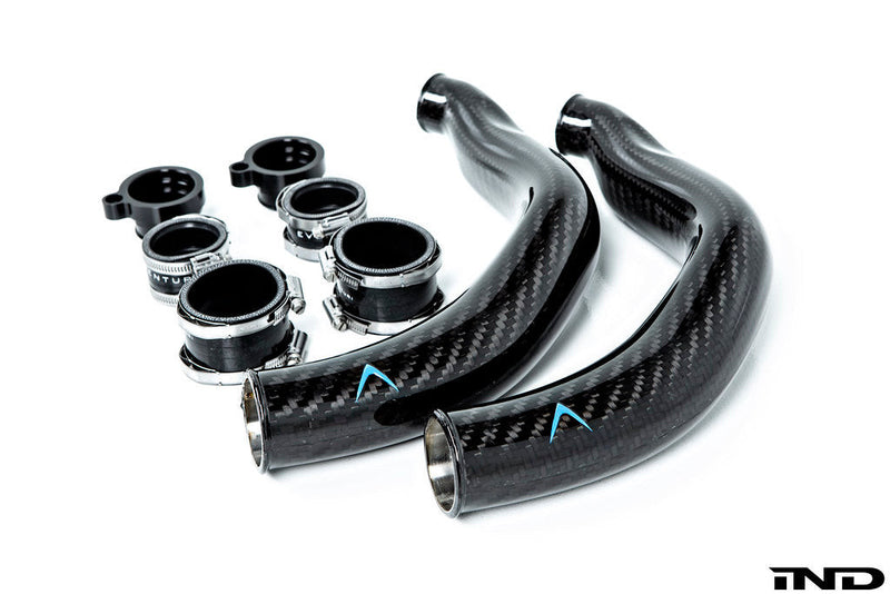 Eventuri BMW F8X M2C M3 M4 S55 Black Carbon Charge Pipe Set - Gloss | EVE-S55-CF-CHG-G