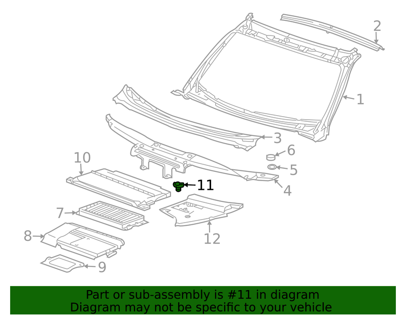 Genuine Porsche parts diagram
