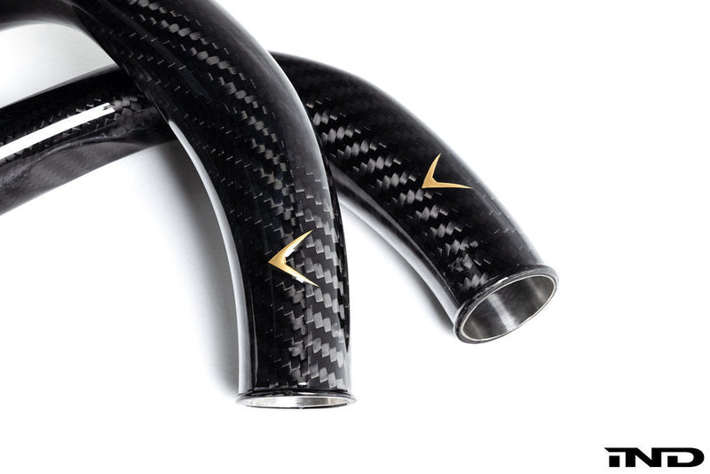 Eventuri BMW F8X M2C M3 M4 S55 Black Carbon Charge Pipe Set - Gloss | EVE-S55-CF-CHG-G