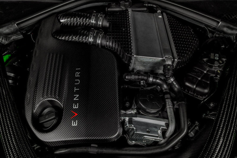 Eventuri BMW F8X M3 / M4 S55 Black Carbon Engine Cover - Matte | EVE-F8XM-CFM-ENG