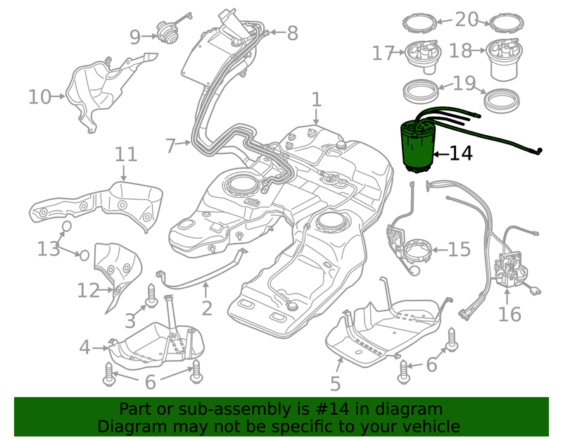 Genuine Porsche parts diagram